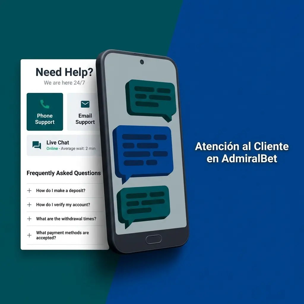 Atención al cliente AdmiralBet España: chat en vivo, correo y teléfono disponibles en la app