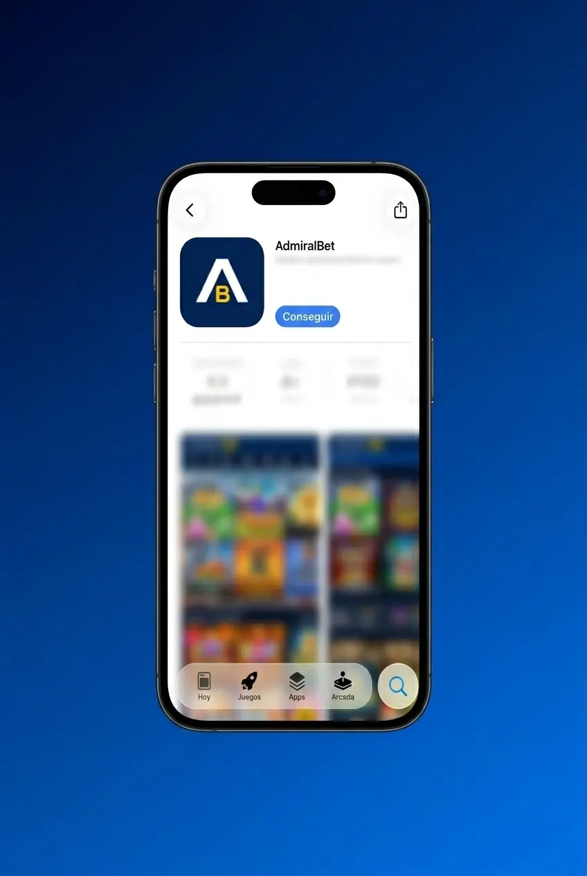 App de AdmiralBet para iOS en iPhone y iPad con requisitos mínimos iOS 12.0 y compatibilidad confirmada