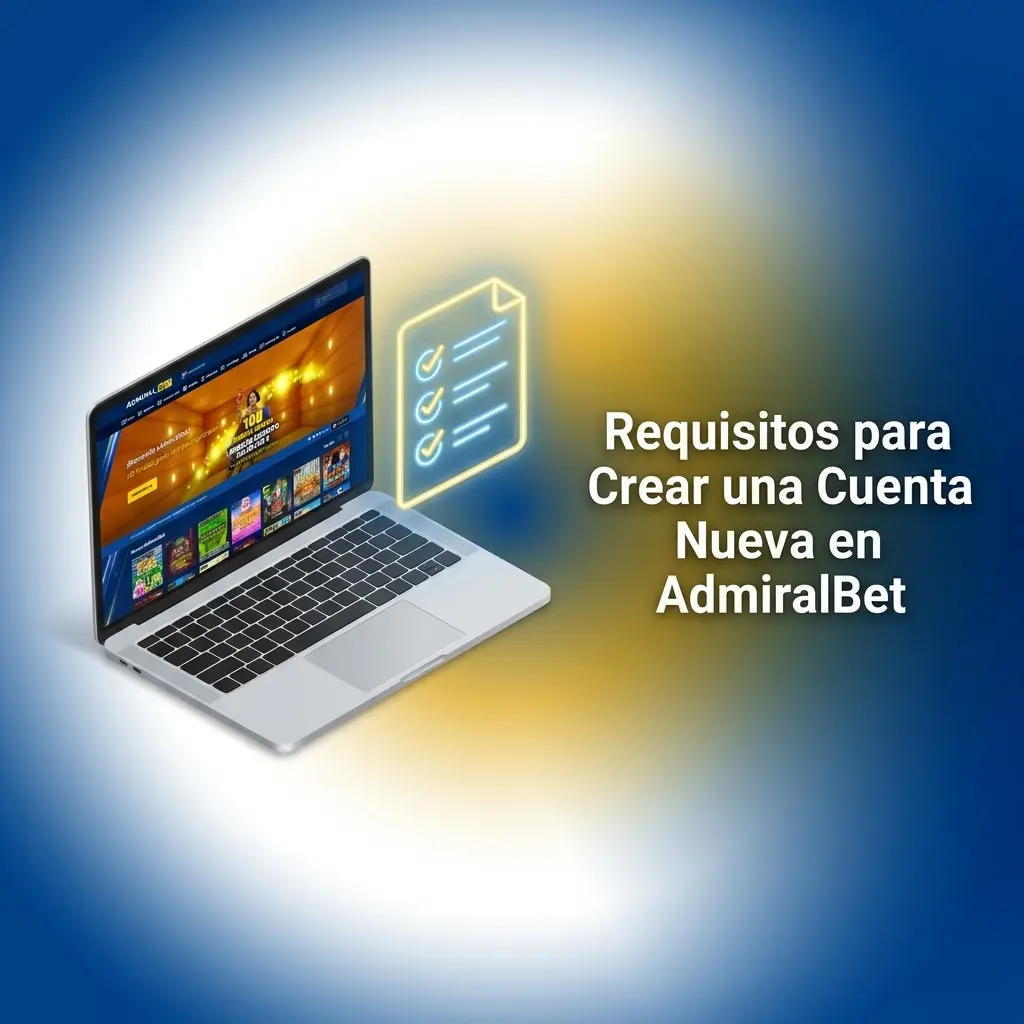 Requisitos para crear cuenta en AdmiralBet: edad mínima, residencia española, DNI válido y no estar en el RGIAJ