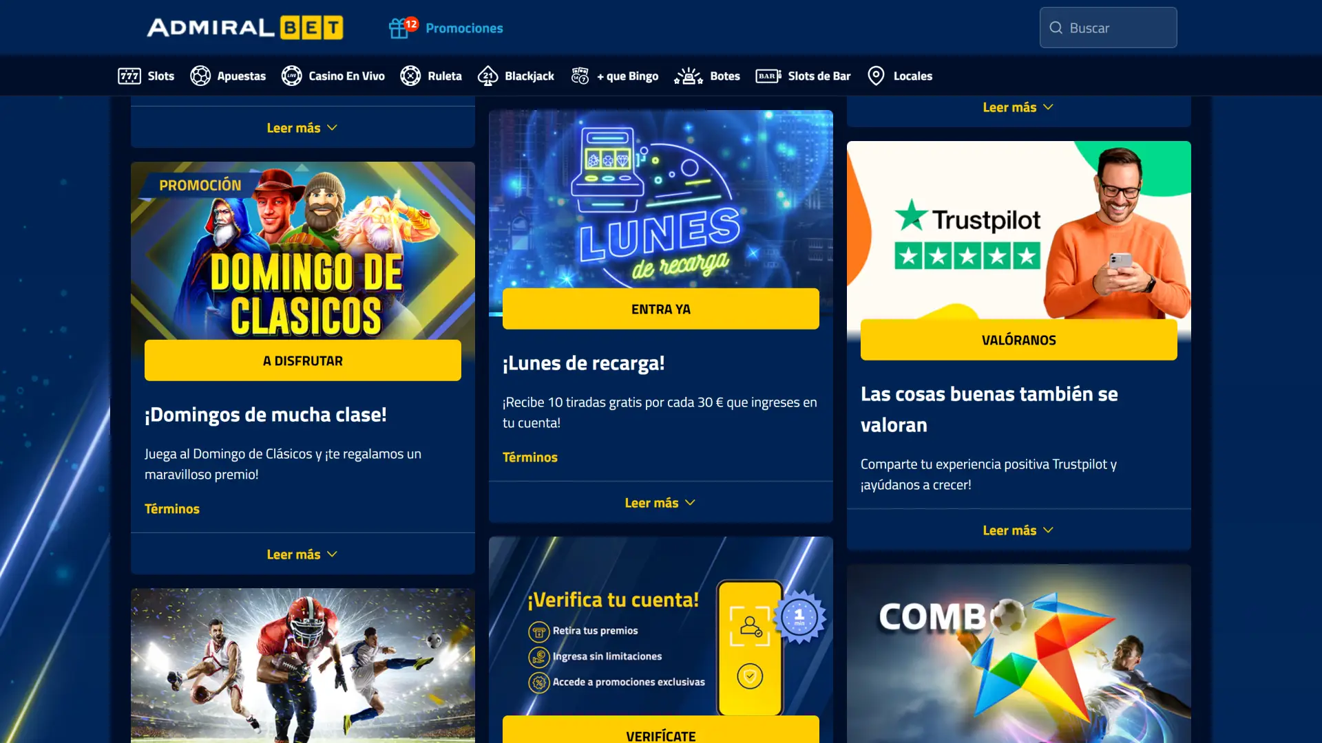 Descubre las atractivas promociones de AdmiralBet.