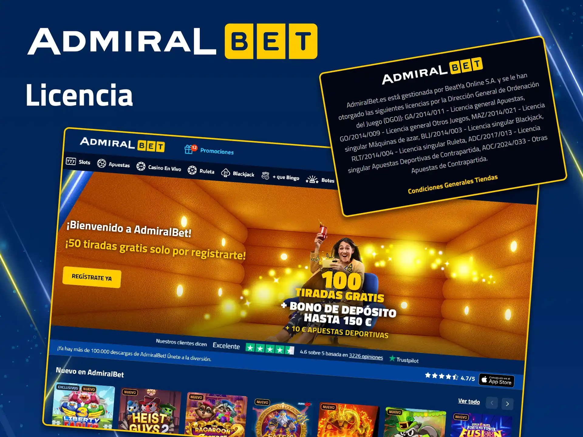 Apueste con total seguridad gracias a la licencia oficial de AdmiralBet.