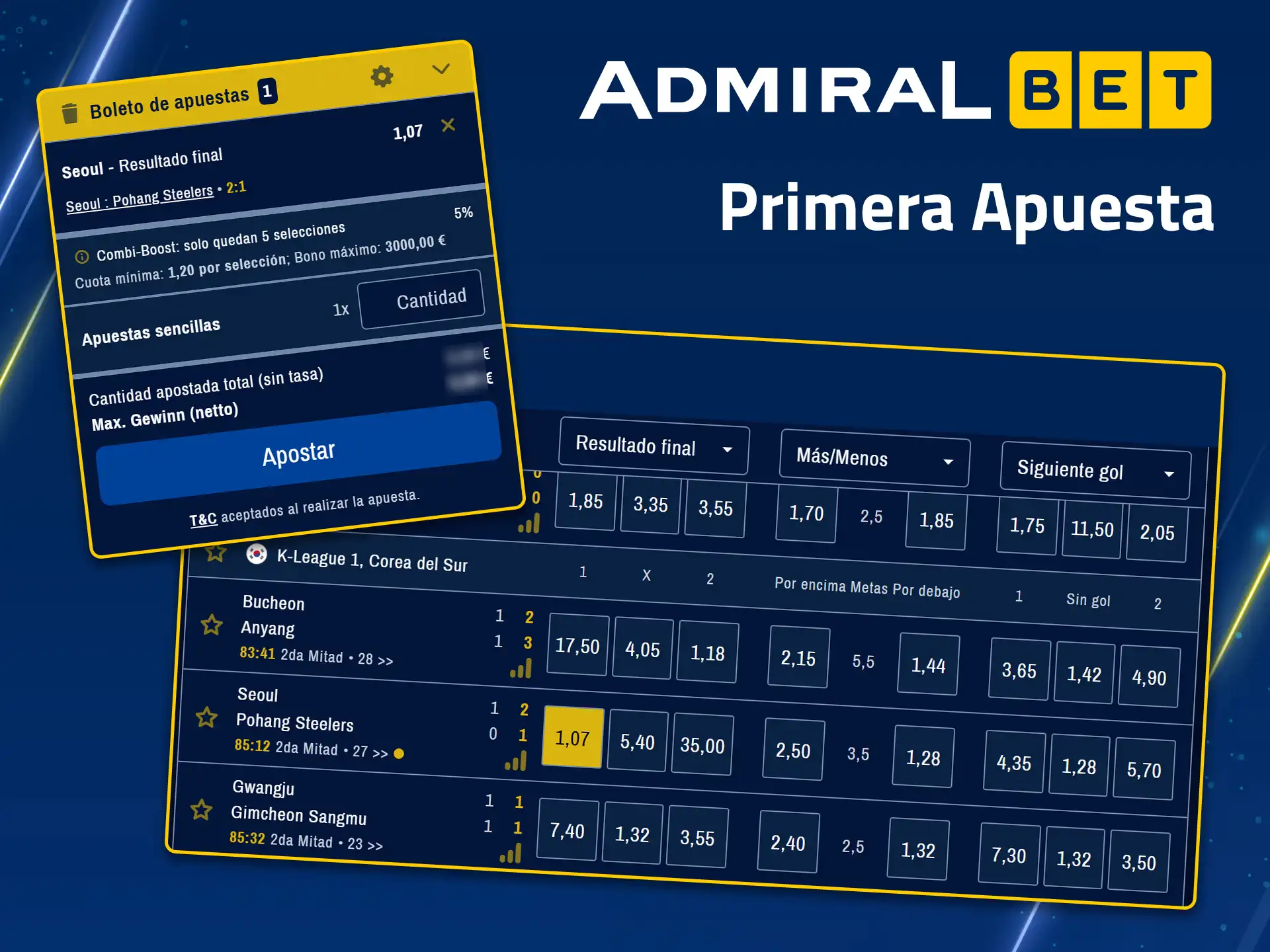 Descubre cómo realizar tu primera apuesta en AdmiralBet.
