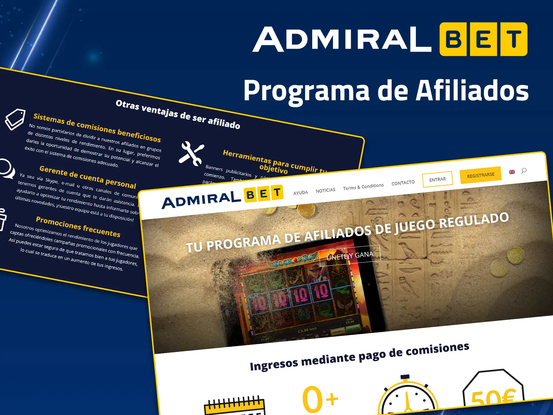 Empieza a ganar dinero con el programa de afiliados de AdmiralBet.